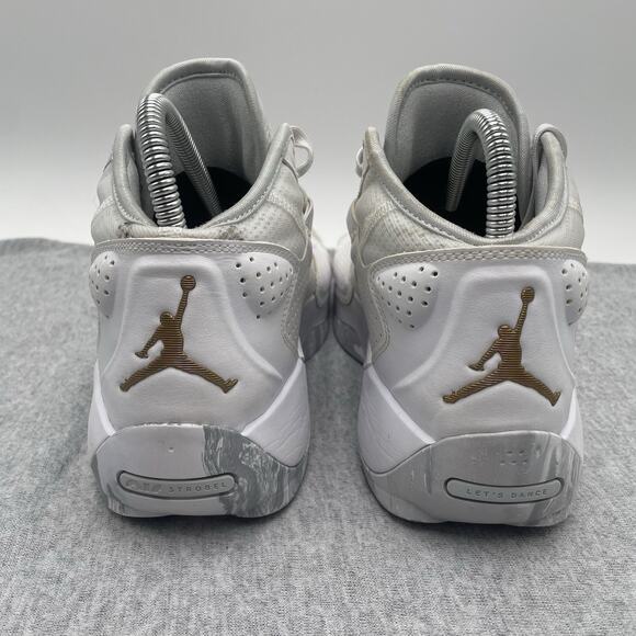 Men’s NIKE Air Jordan Zion 2 TB Nike White Basketball Size 8 Gold DQ7688-170 - Picture 8 of 12